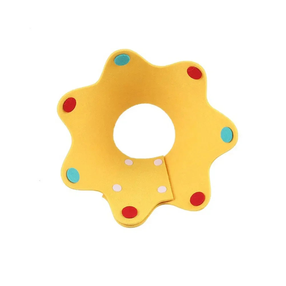 Felt Cat Collar Elizabeth Circle Cat Sun Flower Collar Felt Pet Products Anti-Licking Cat Collar Chihuahua Luxury Dog Collar