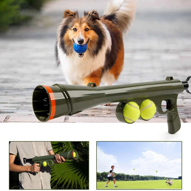 Pet Dog Toy Serving Gun Training Dog Throwing Ball Launcher Pet Outdoor Tennis Shooting Interactive Puzzle Toy