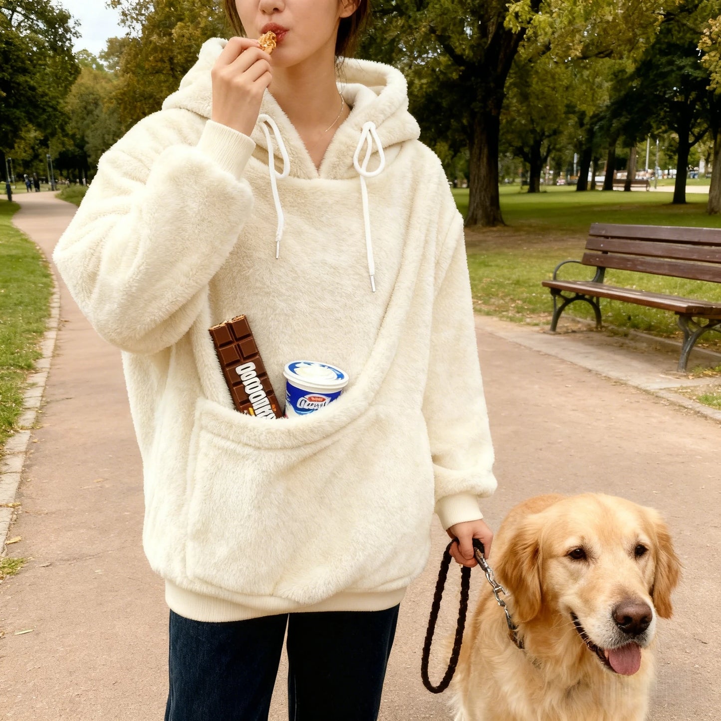 Pet Carrier Hoodie for Small Dogs & Cats – Hands-Free Unisex Pouch Sweatshirt