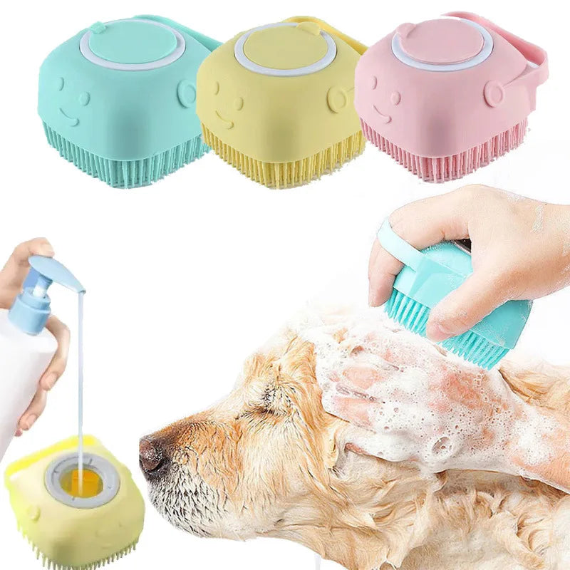 Pet Bath & Shampoo Brush for Dogs & Cats