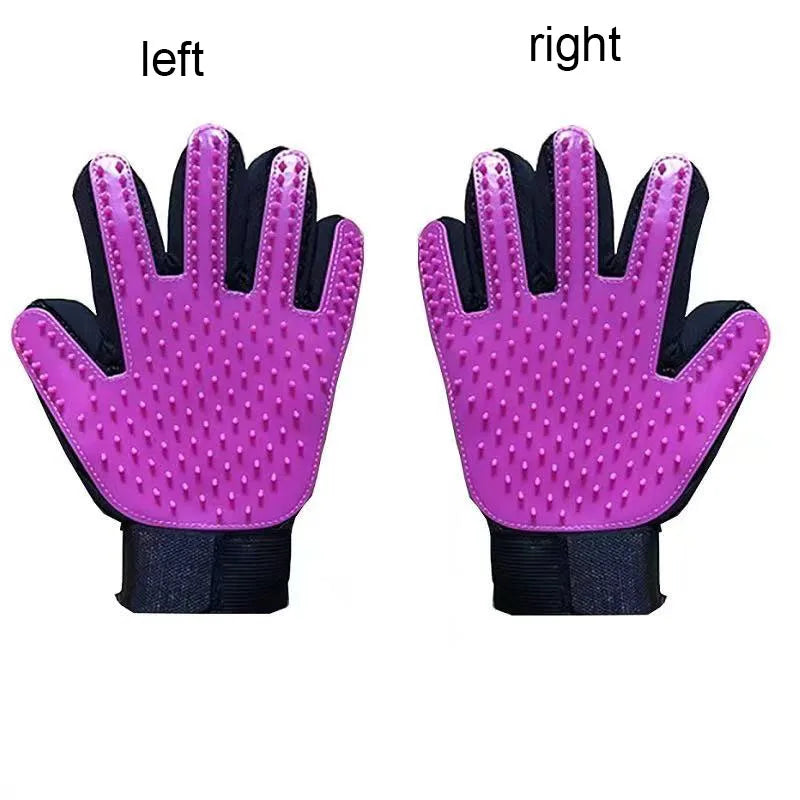 Pet Hair Removal Grooming Glove for Dogs & Cats