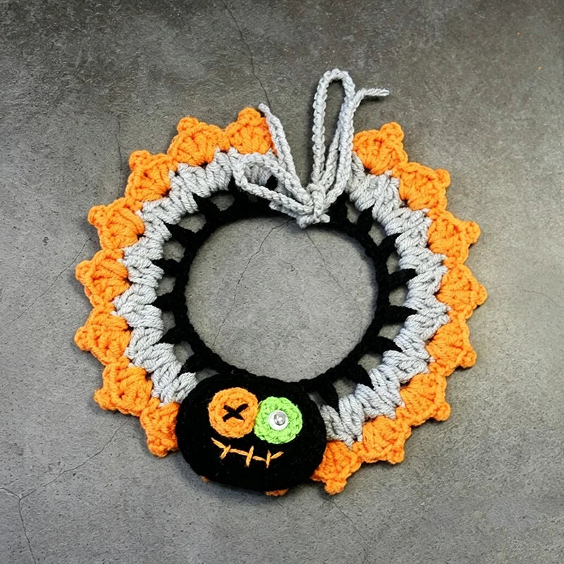Halloween Cat Costume Collar Dog Clothing Pet Scarf Collar Cat Halloween Party Costume Cute Cat Scarf Halloween Decoration