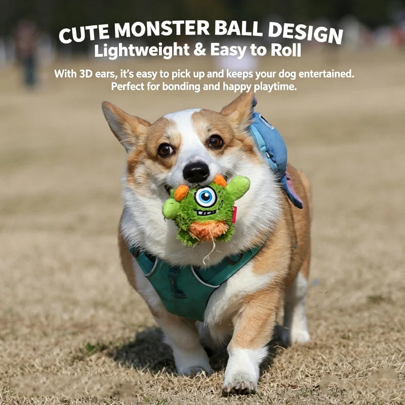 New Squeaker Dogs Balls Toy Bite Resistant Plush Toys For Small Dogs Interactive Chew Ball Toys Pets Training Accessories