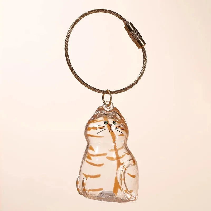 Dog Hair Storage Cute Pendant Keychain Bag Pendant Couple Car Key Chains  Souvenir Collection Gift Pet Hair Memorial Pet Lovers