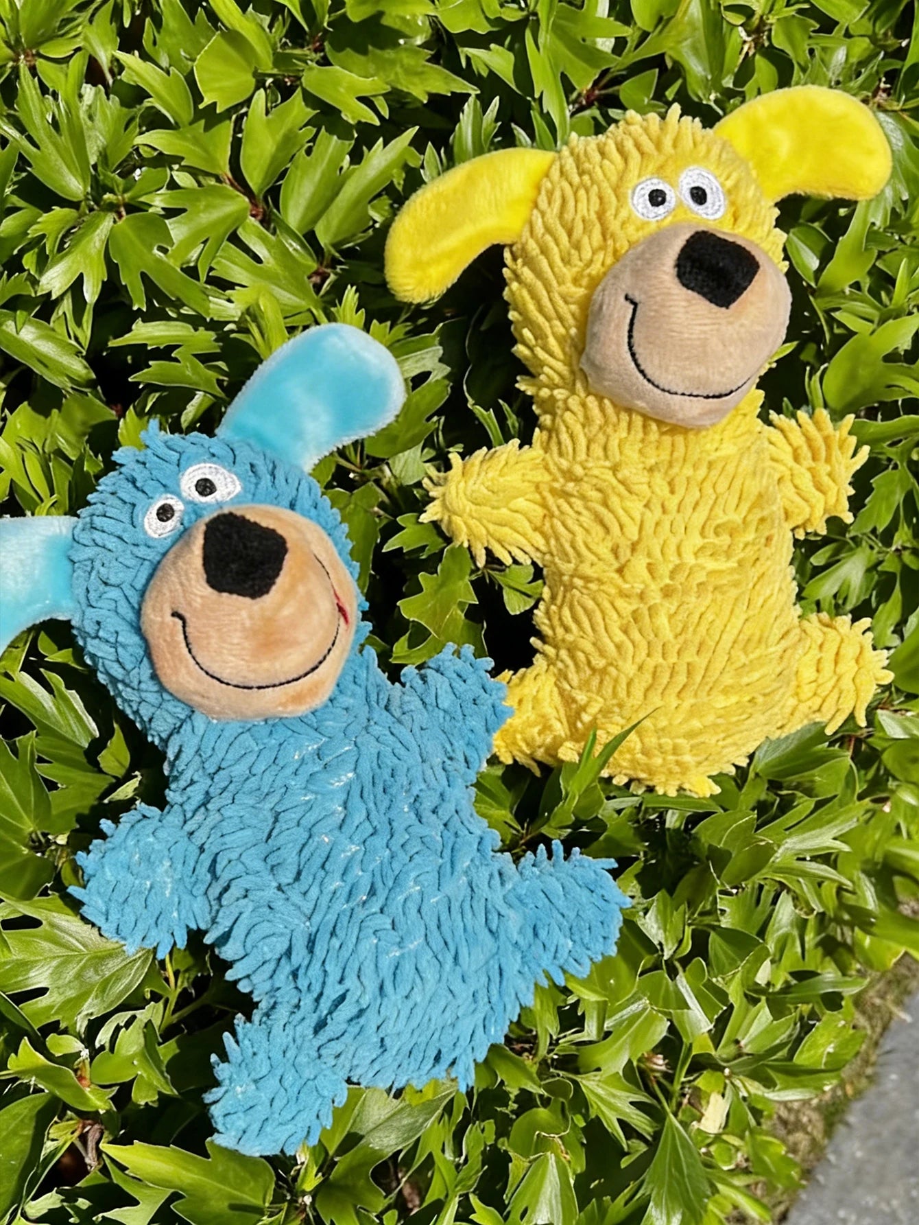 Squealing dog toy, mop toy, with sound and movement, blue self-entertainment toy, bite-resistant and teeth-grinding resistant, sound-making pet accessory for small dogs