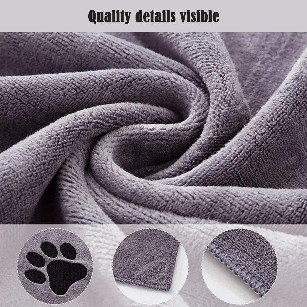 35*75cm/50*100cm Highly Absorbent Dog Towels Breathable Microfiber Pet Grooming Towel Fast-Drying Super Soft Pet Cloth