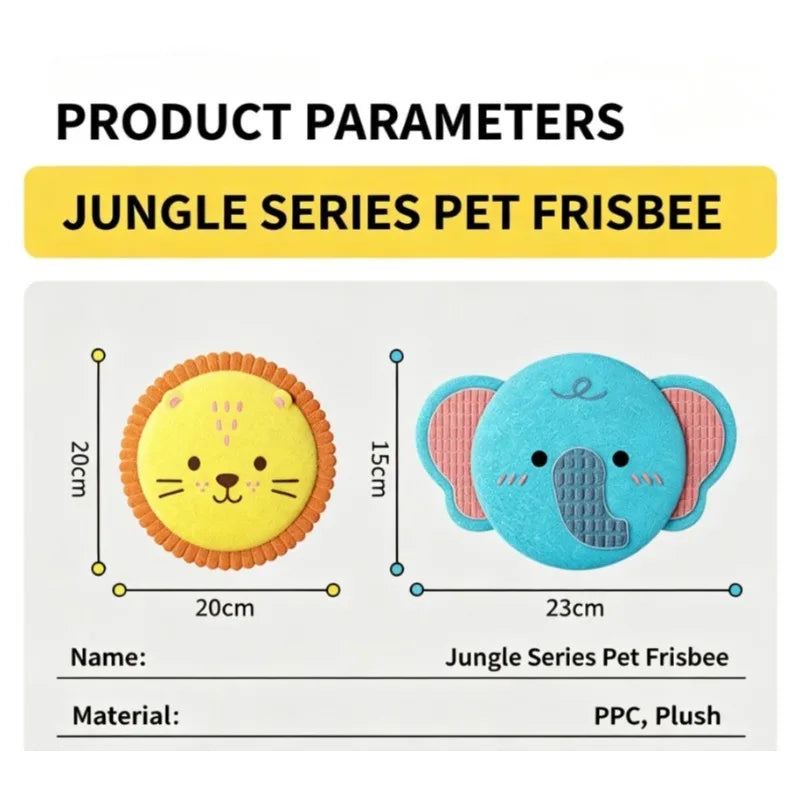Dog Plush Toy Cartoon Flying Disc Toy Small Dog Teeth Grinding Toy Wear-resistant Bite-resistant Puppy Pet Product