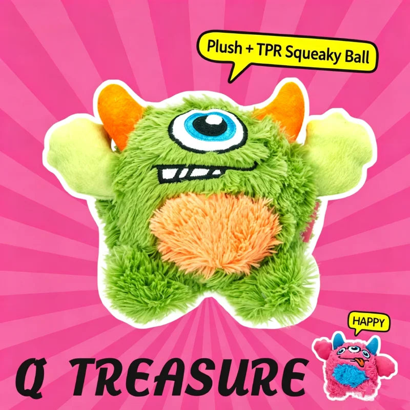 New Squeaker Dogs Balls Toy Bite Resistant Plush Toys For Small Dogs Interactive Chew Ball Toys Pets Training Accessories
