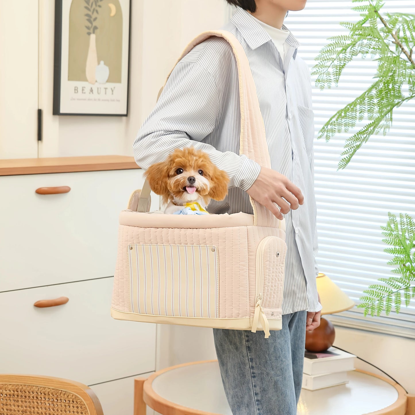 Carrier Bag for Small Dogs Breathable Cotton Soft-Sided Dog Travel Bag Portable Outdoor Light Weight Pet Cat Dog Transport Bag