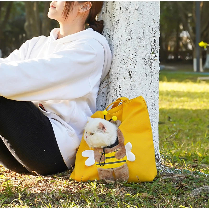Cartoon Rabbit Dinosaur Pet Shoulder Bag For Cats Dogs Outdoor Travel Carry Bag Fashion Supplies For Teddy Pomeranian Small Pets