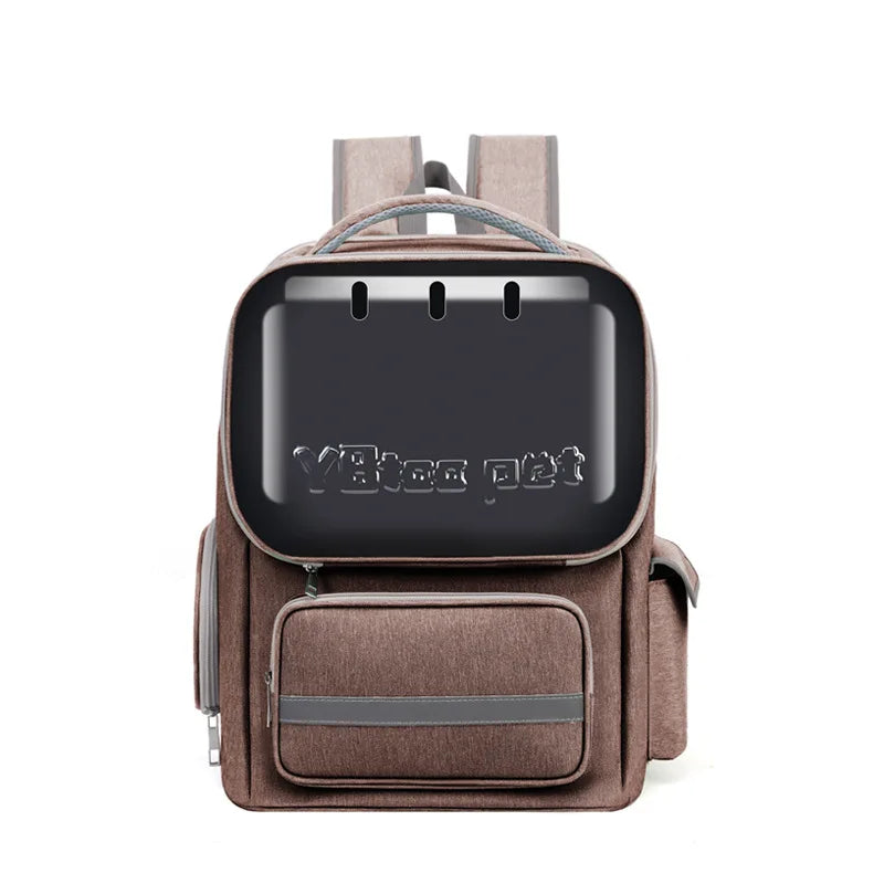 2026 New Outdoor Outing Bag Large Capacity Transparent Puppy Cat Pet Backpack Large Shoulder Cat Bag