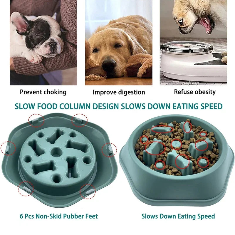 Slow Feeder Puppy Bowl – Anti-Choking Interactive Food Bowl for Dogs