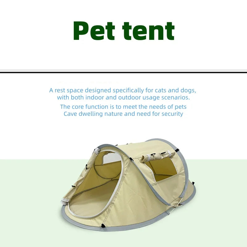 Portable Dog Tent Outdoor Sun Protection Waterproof Breathable Pet House For Small Medium Dogs Foldable Anti UV Beach Camping