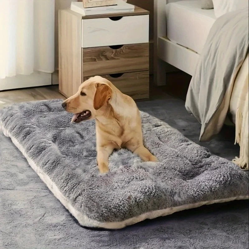 Large Plush Dog Bed Mat