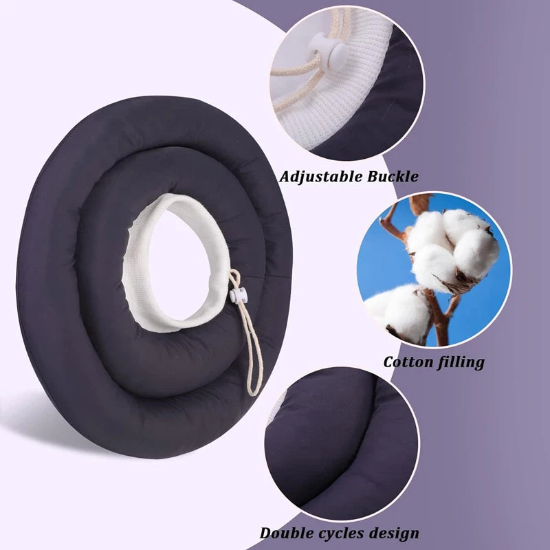 Pet Cat Dog Elizabethan Collar Nylon Protective Medical Cone Cat Dog Wound Healing Anti-Licking Cat Collar Shame Circle