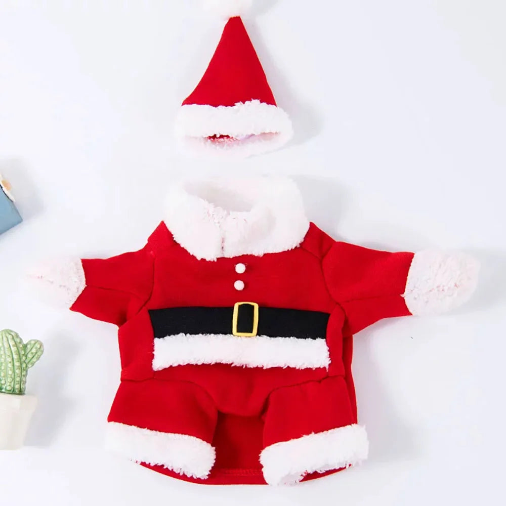 Christmas Pet Costume for Small Dogs Cats Funny Santa Claus Cosplay Dog Jumpsuit for Party Cute Pets Clothes Chihuahua Pug Coat