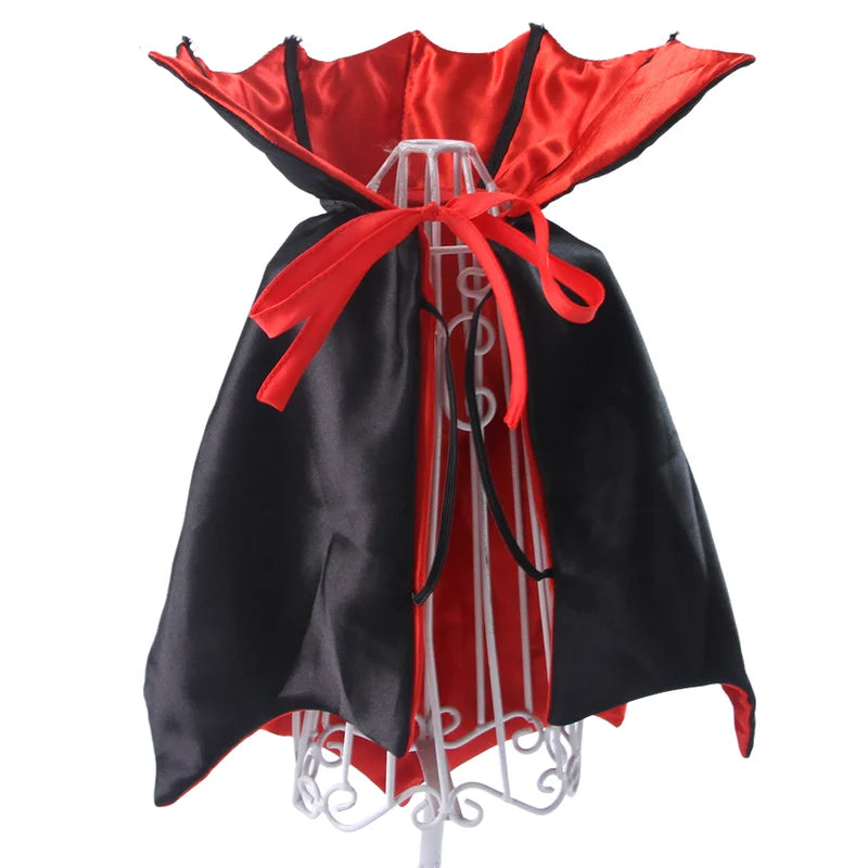 Vampire Cat Halloween Costume – Devil Horn Cape & Pet Headband