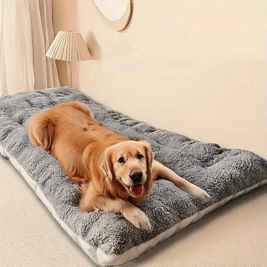 Large Plush Dog Bed Mat