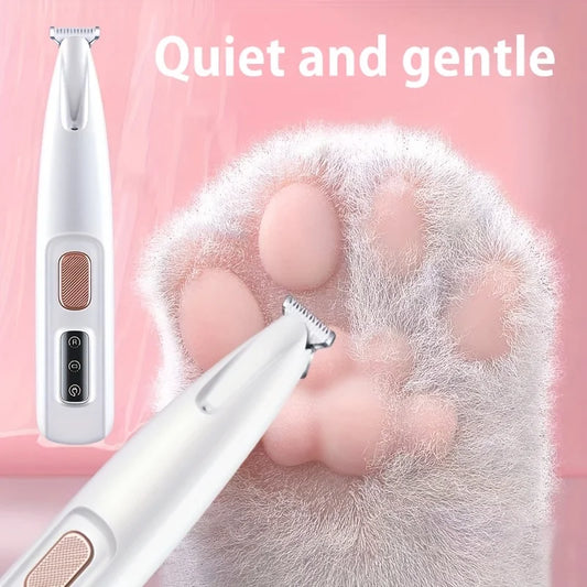 Rechargeable cat and dog grooming scissors, USB powered paw trimmer, professional pet hair clipper, cat and dog foot razor