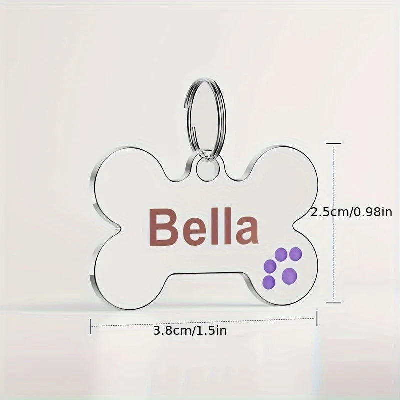 Custom Engraved Zinc Alloy Pet ID Tag Custom Pet Universal Tag Anti-Lost Design Custom Dog & Cat Name and Birthday Phone Number