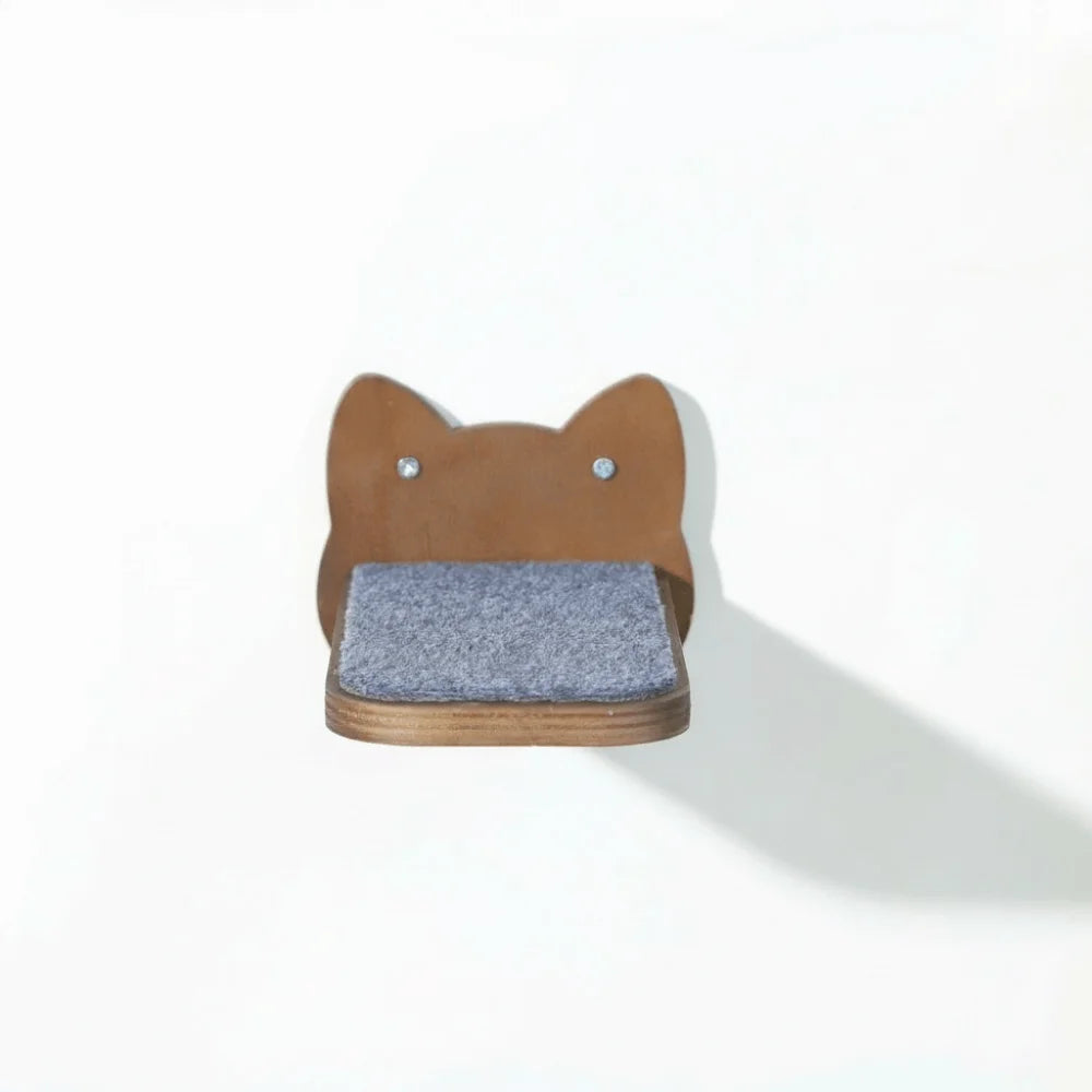 Wooden Cat Climbing Shelves Wear Resistant Scratching Pads Wall Mounted Cat Tree Floating Stairs Sturdy Cat Wall Shelves