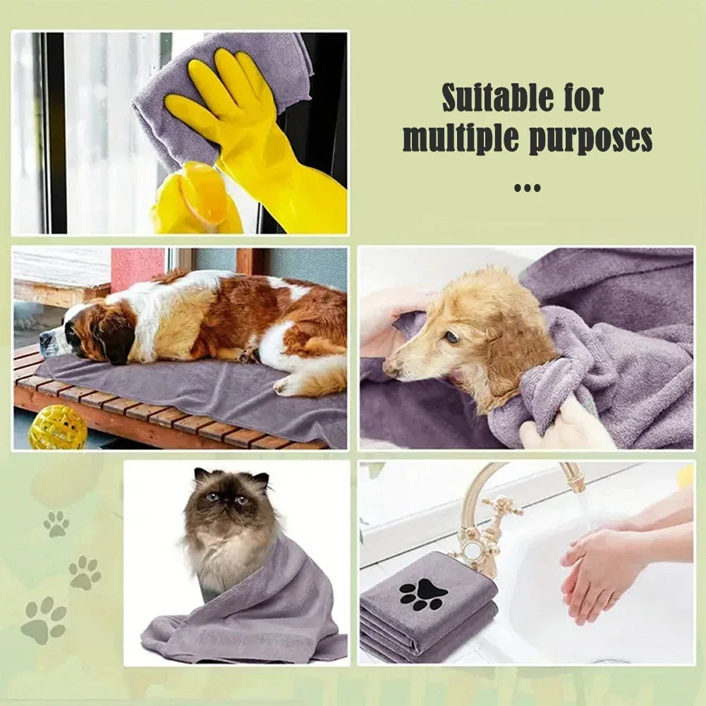 35*75cm/50*100cm Highly Absorbent Dog Towels Breathable Microfiber Pet Grooming Towel Fast-Drying Super Soft Pet Cloth