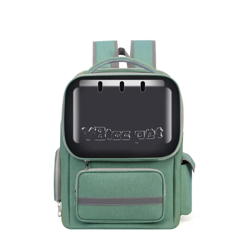 2026 New Outdoor Outing Bag Large Capacity Transparent Puppy Cat Pet Backpack Large Shoulder Cat Bag
