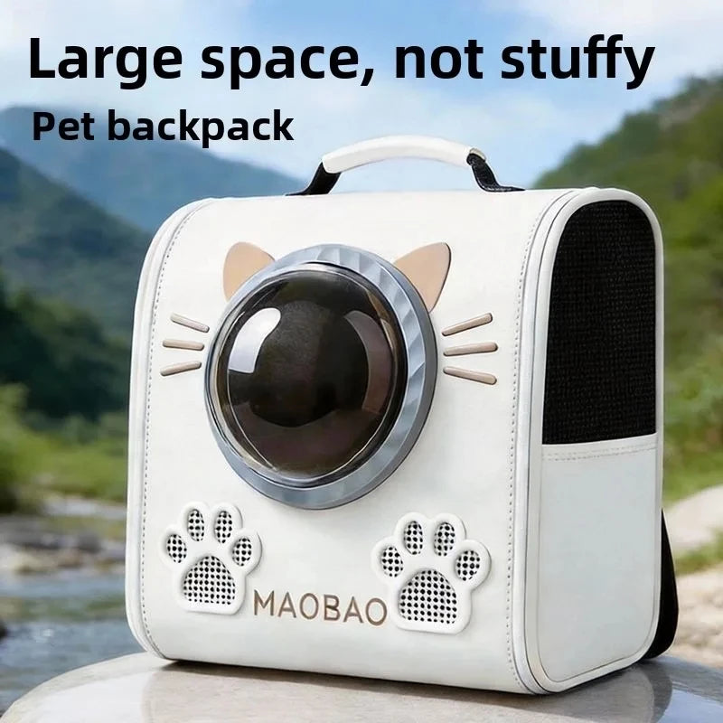 Cat Space Capsule Double-Shoulder Bag,Portable Large Capacity Space Capsule Cat Backpack,Pet Carrier for Cats Dogs,Travel Crate