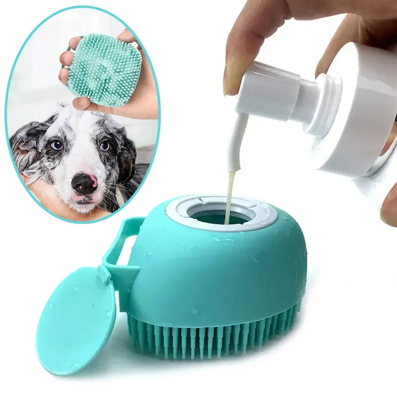 Pet Bath & Shampoo Brush for Dogs & Cats
