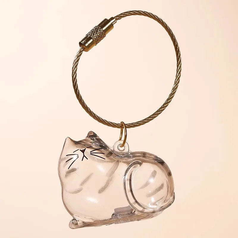 Dog Hair Storage Cute Pendant Keychain Bag Pendant Couple Car Key Chains  Souvenir Collection Gift Pet Hair Memorial Pet Lovers