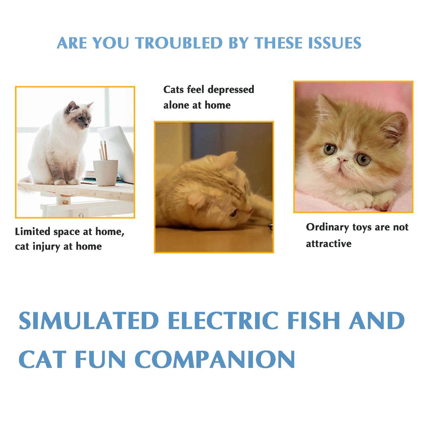 2025 New Portable Electric Moving Cat Fish Toy Interactive Flopping Self-Moving Fish Toy USB Charging for Cats/Puppy/Small Dogs