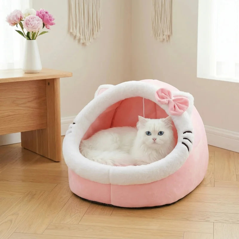 Plush Round Cat Bed