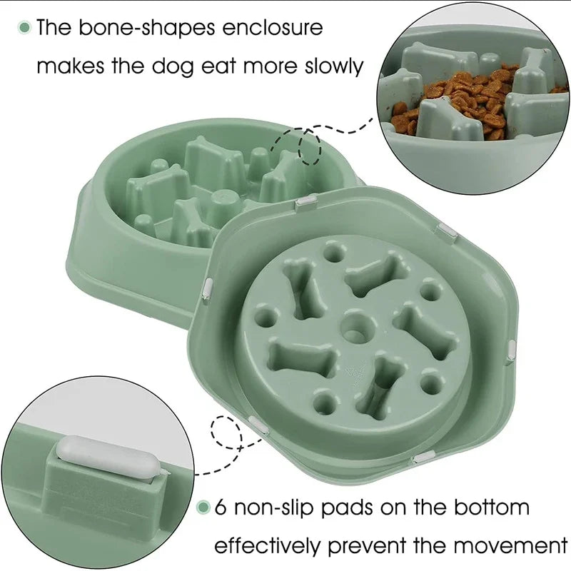 Slow Feeder Puppy Bowl – Anti-Choking Interactive Food Bowl for Dogs