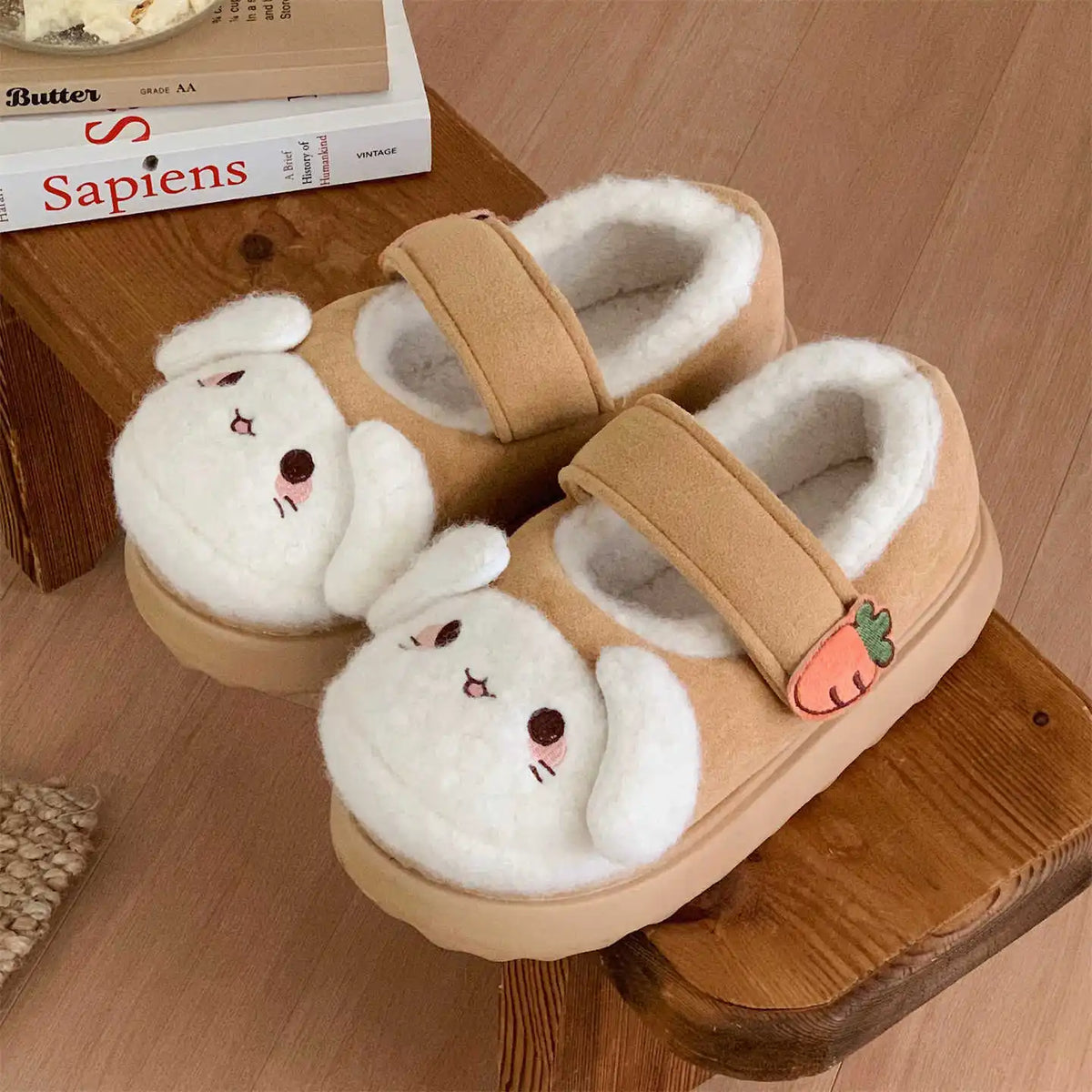 Black Cat Fuzzy Slippers for Women – Cute Plush House Shoes