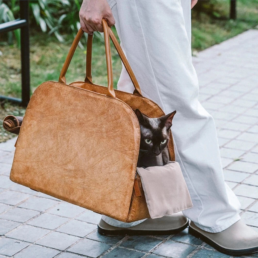 Original Pet Handle Bag For Puppy And Cat Winter Pet Carrier Bag Windproof Warm Portable Pet Travel Bag With Warm Mat