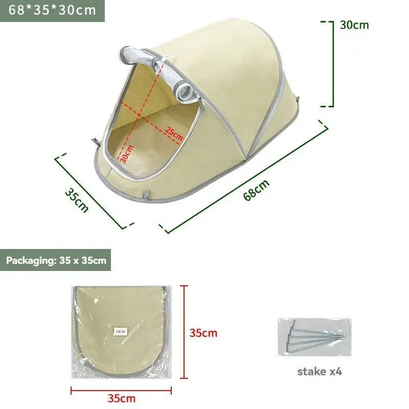 Portable Dog Tent Outdoor Sun Protection Waterproof Breathable Pet House For Small Medium Dogs Foldable Anti UV Beach Camping