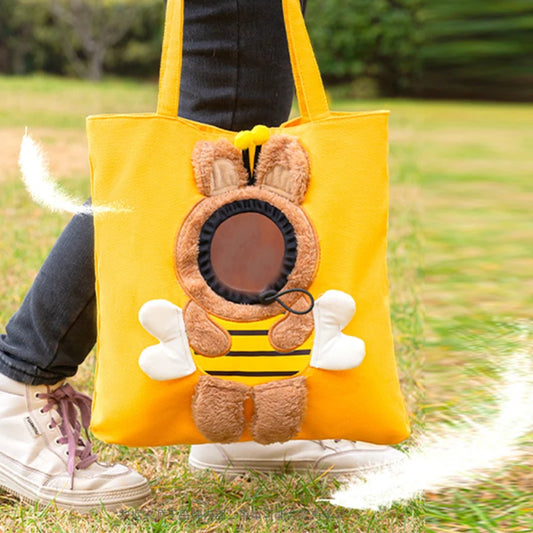Portable Crossbody Pet Outing Bag Breathable Mesh Single Shoulder Cat Carrier for Small Dogs Hands-Free Outdoor Travel Sling