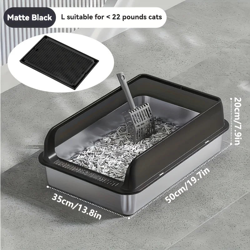 Extra Large Stainless Steel Cat Litter Box