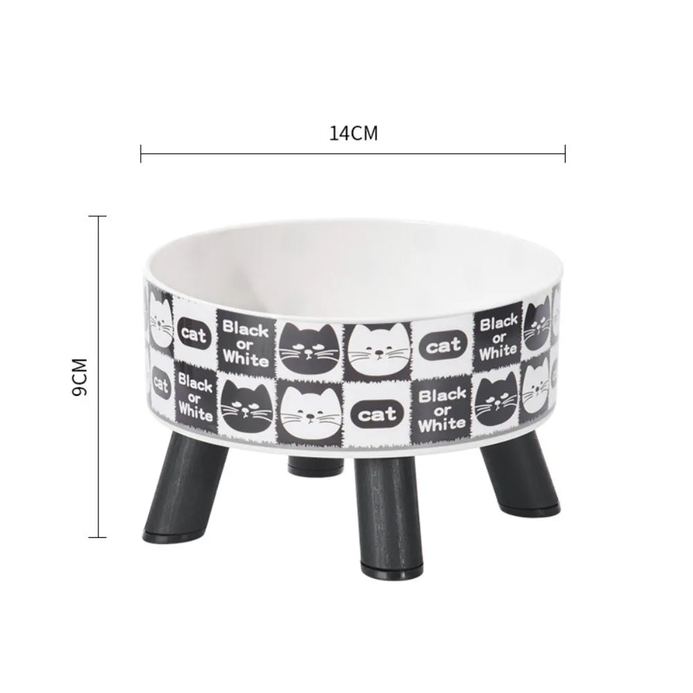 Elevated Stainless Steel Cat Bowl with Non-Slip Stand