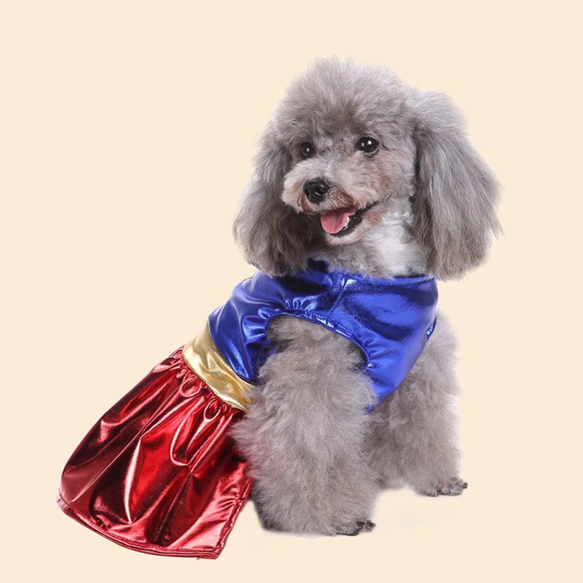 Superwoman Dog Costume – Cute Superhero Dress-Up Outfit for Small Dogs