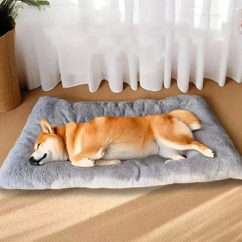 Large Plush Dog Bed Mat