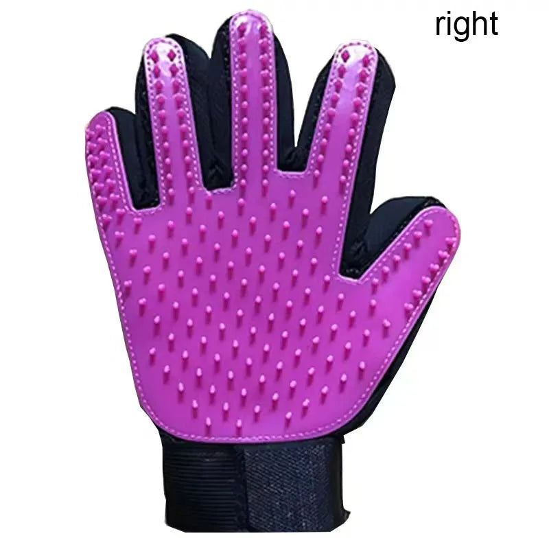 Pet Hair Removal Grooming Glove for Dogs & Cats