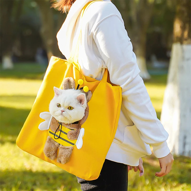 Cartoon Rabbit Dinosaur Pet Shoulder Bag For Cats Dogs Outdoor Travel Carry Bag Fashion Supplies For Teddy Pomeranian Small Pets