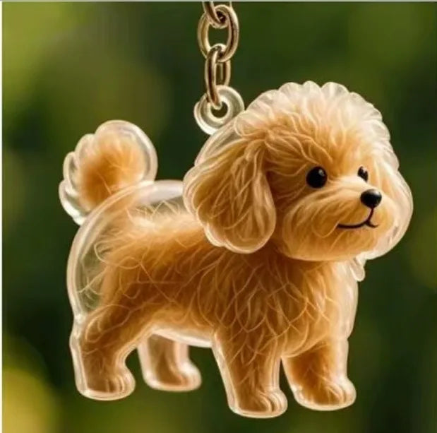 Dog Hair Storage Cute Pendant Keychain Bag Pendant Couple Car Key Chains  Souvenir Collection Gift Pet Hair Memorial Pet Lovers