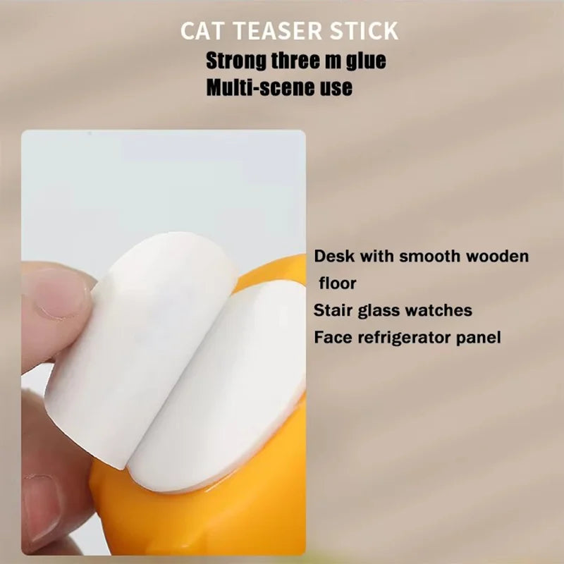 360-Degree Rotating Cat Teaser Toy with Dragon Totoro Design Steel Rod Fish Head with Bell for Cat Entertainment Cat Supplies