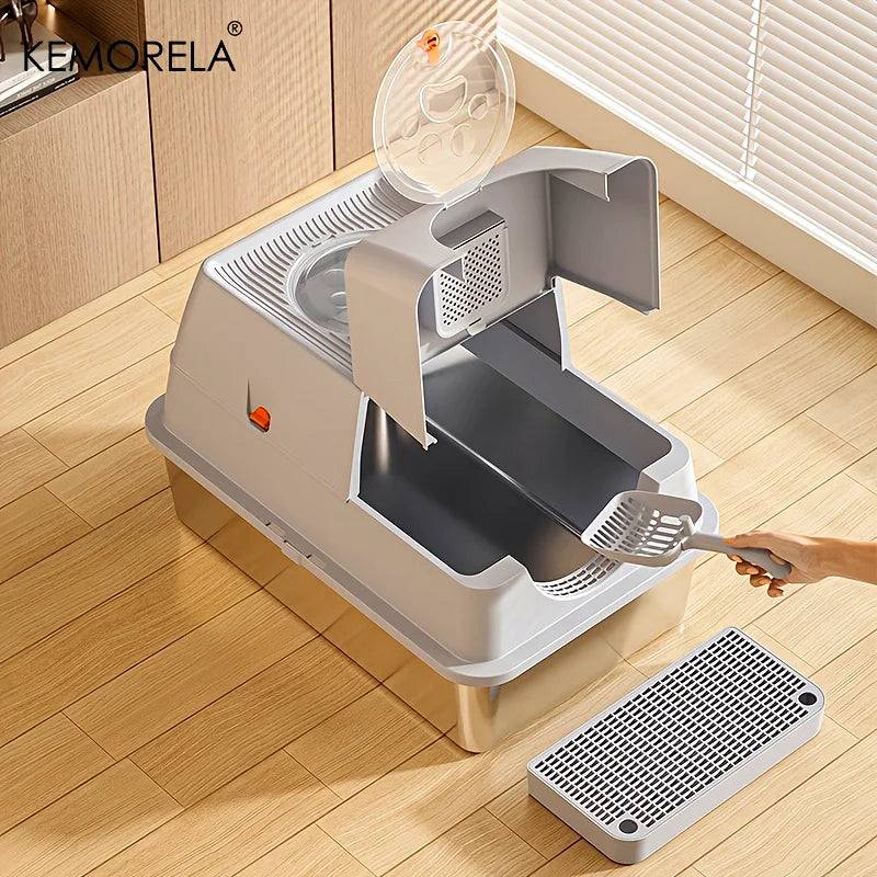 Stainless Steel Cat Litter Box with High Sides