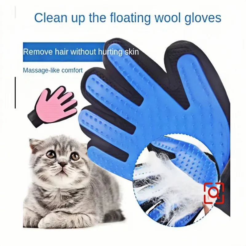 Pet Hair Removal Grooming Glove for Dogs & Cats