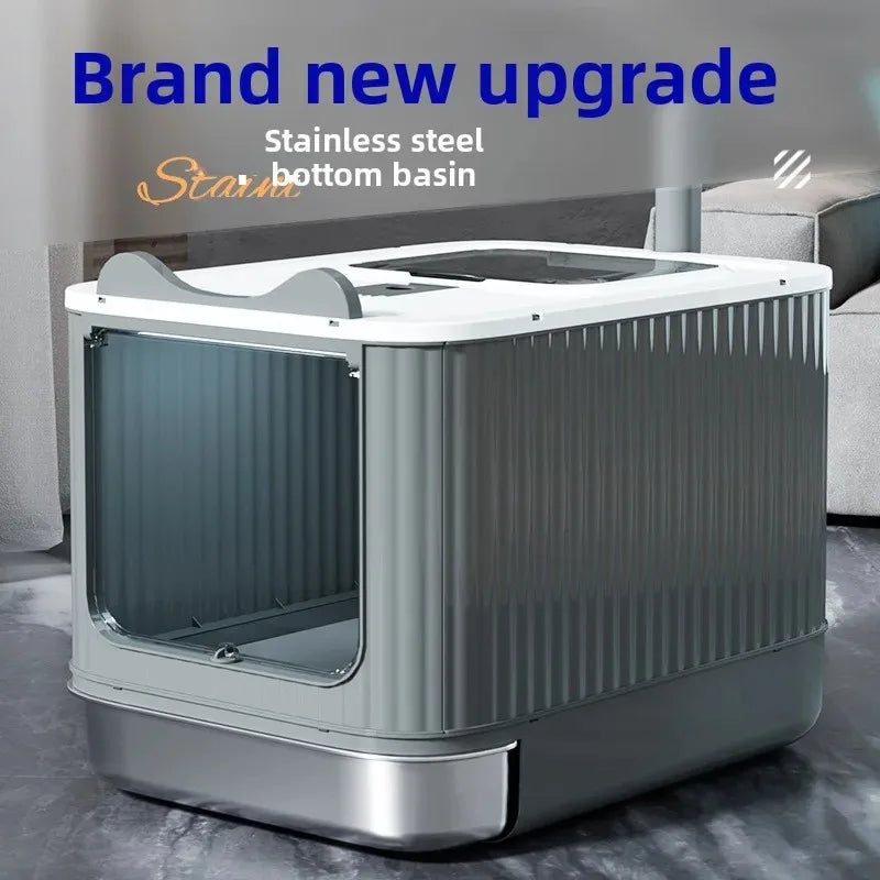 XXL Stainless Steel Cat Litter Box
