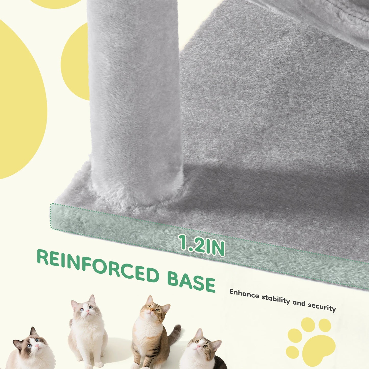 44-Inch Multi-Level Cat Tree & Scratching Tower