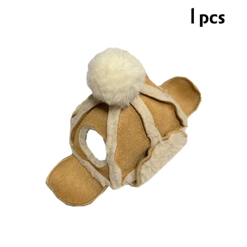 NONOR Pet Warm Hat Ear-popping Funny thickened adjustable Dog hat for Corgi Tedi French Bulldog Accessory Cat And Dog Headdress